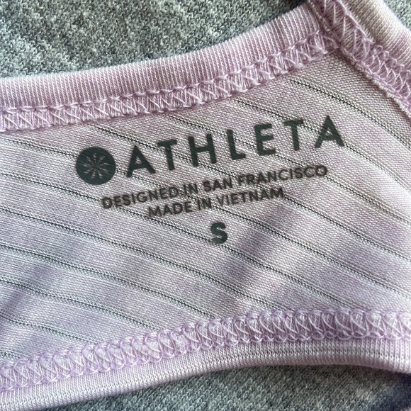 Athleta Pink/Purple Open Criss-Cross Back Workout Tank Top Size Small - Picture 4 of 4